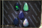 Preview: 5 Stück Welo Opal smoked und facettiert im Tropfenschliff - 7,45ct