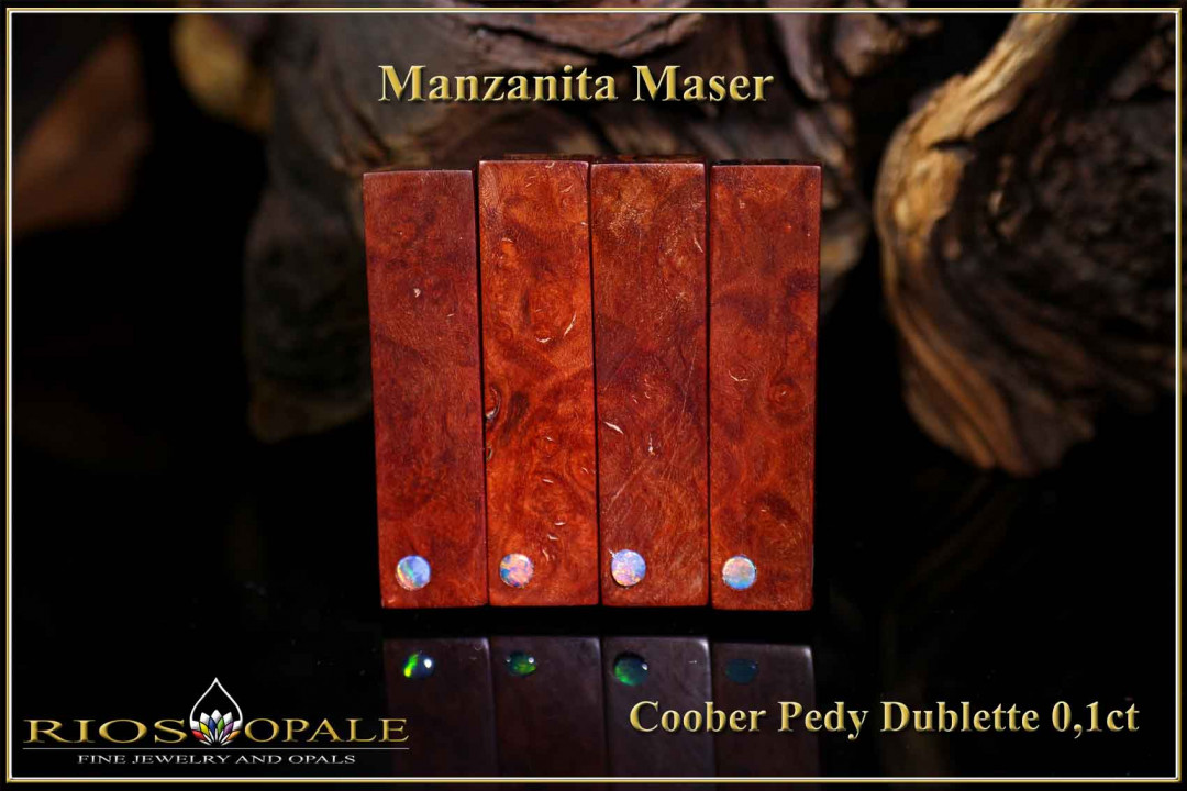 1 Stk. Manzanita Maser - Coober Pedy Opal Dublette Anhänger
