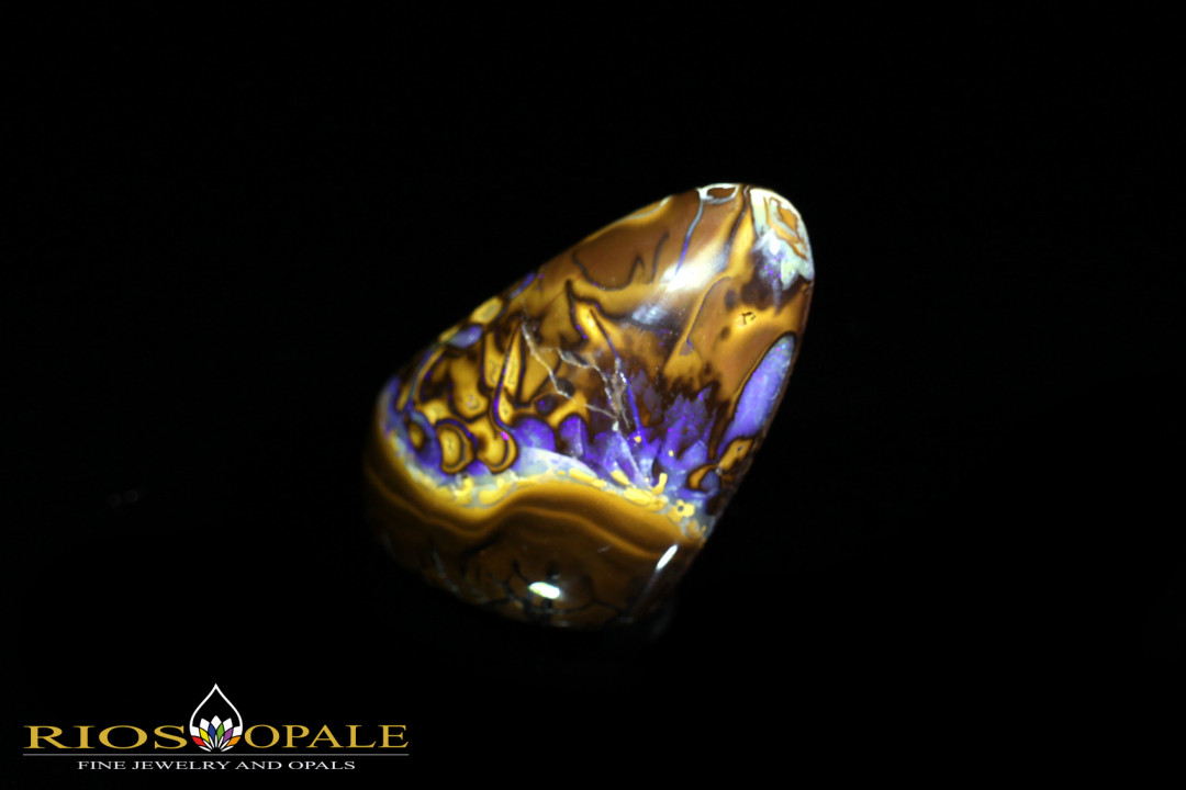 Koroit Boulder Opal mit toller Musterung und blauen Opaleinschlüssen - 35,54ct