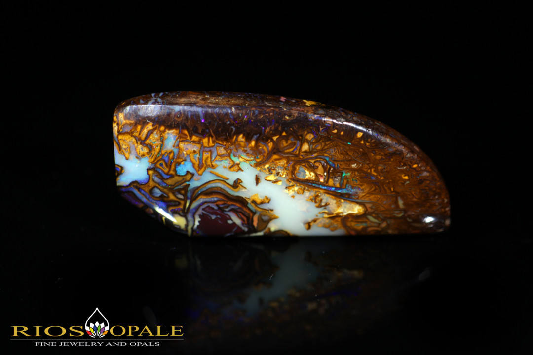 Koroit Boulder Opal mit toller Musterung und blauen Opaleinschlüssen - 32,37ct