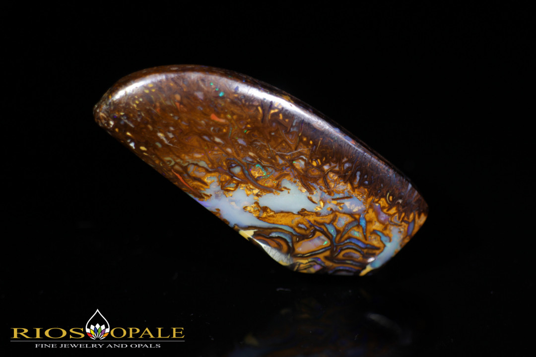 Koroit Boulder Opal mit toller Musterung und blauen Opaleinschlüssen - 32,37ct