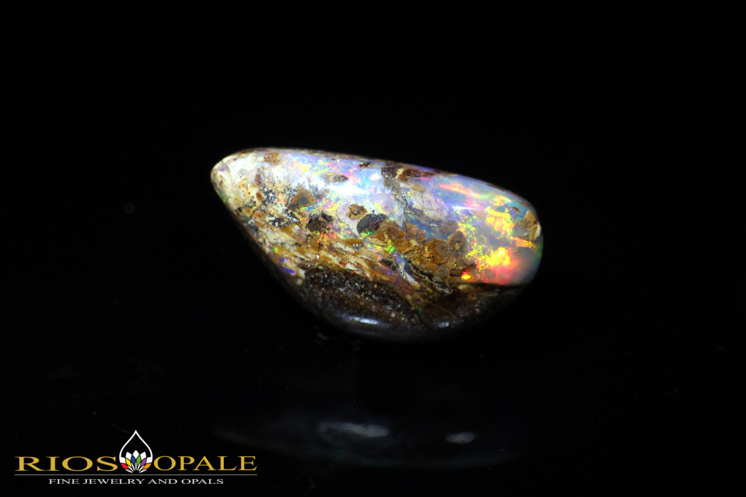 Jundah opalisiertes Holz Boulder Opal - 6,8ct