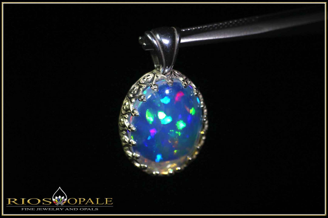 3,83ct Welo Opal 925er Sterling Silber Anhänger