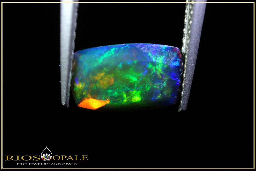 Welo Opal facettiert im Scherenschliff - 1,33ct - smoked