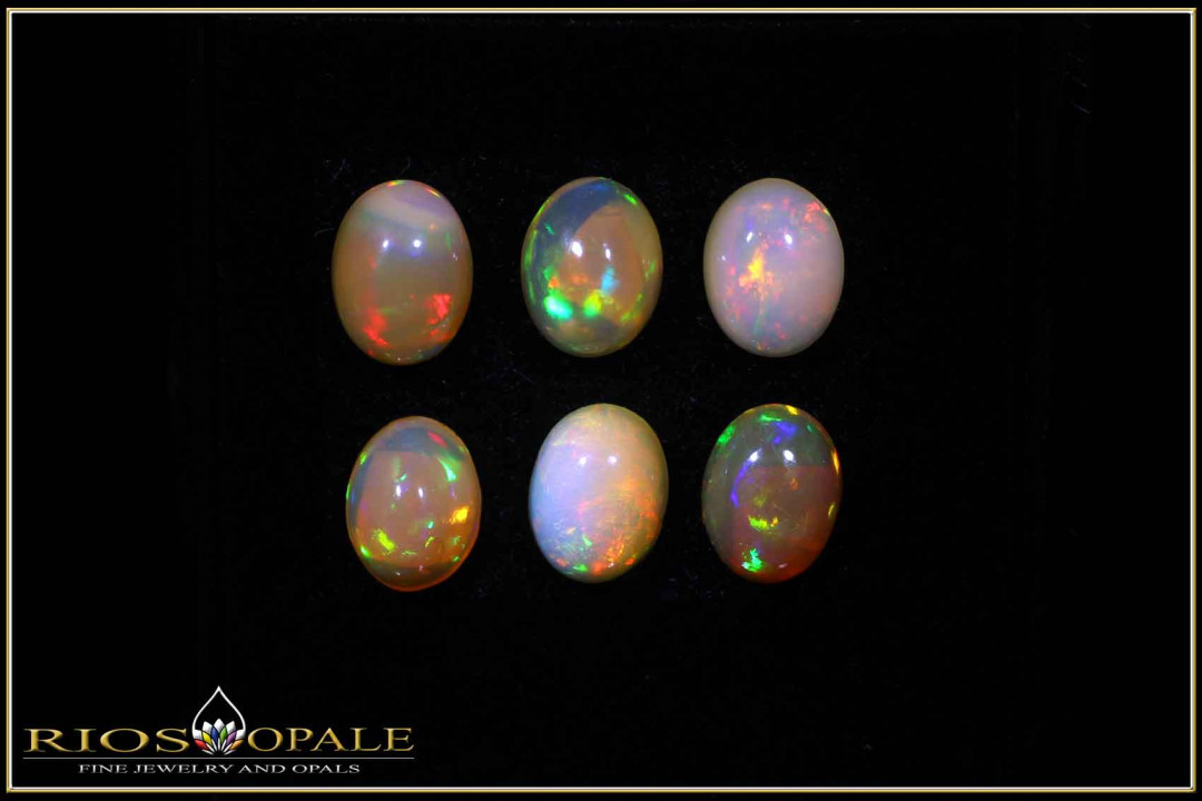 6 Stück Welo Opal Cabochon Lot- 5,28ct