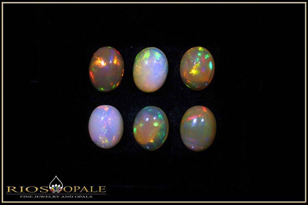 6 Stück Welo Opal Cabochon Lot- 5,28ct