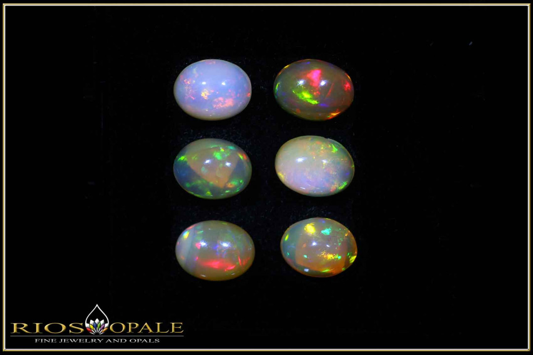 6 Stück Welo Opal Cabochon Lot- 5,28ct