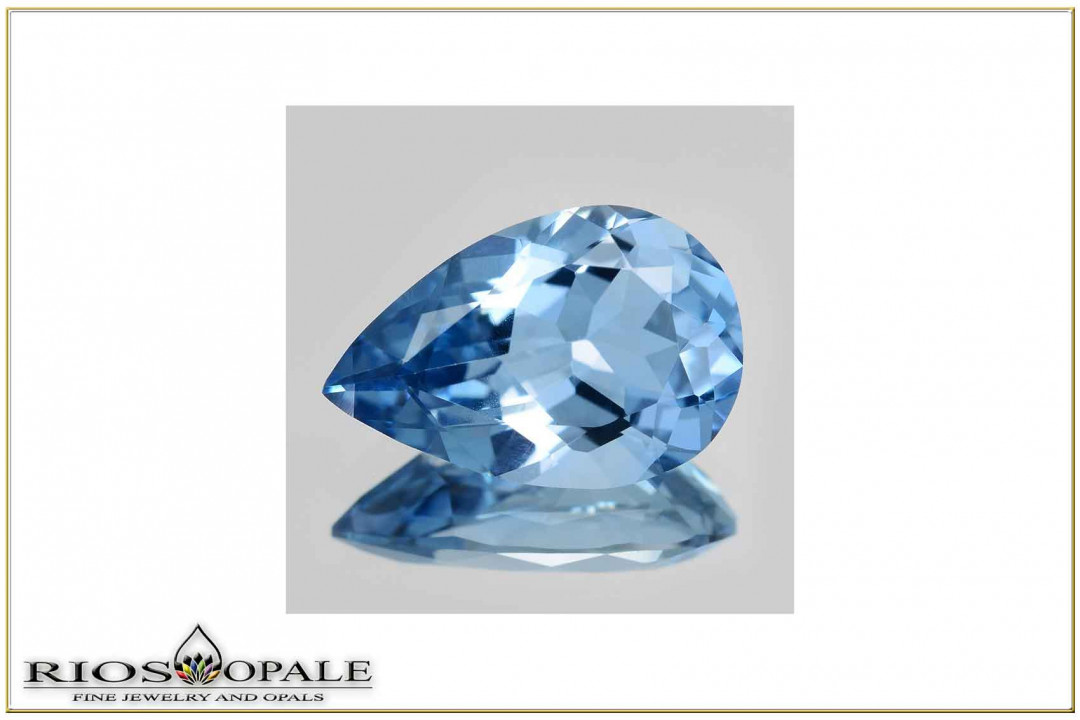 Rare light blue Maxixie Beryl - VVS1 - 1,67ct