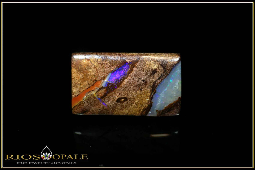 Jundah opalized wood pipe boulder opal - 28,50ct