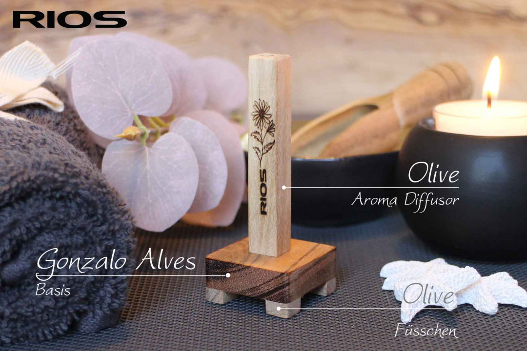 RIOS Edelholz Aroma Diffusor aus Olive und Gonzalo Alves