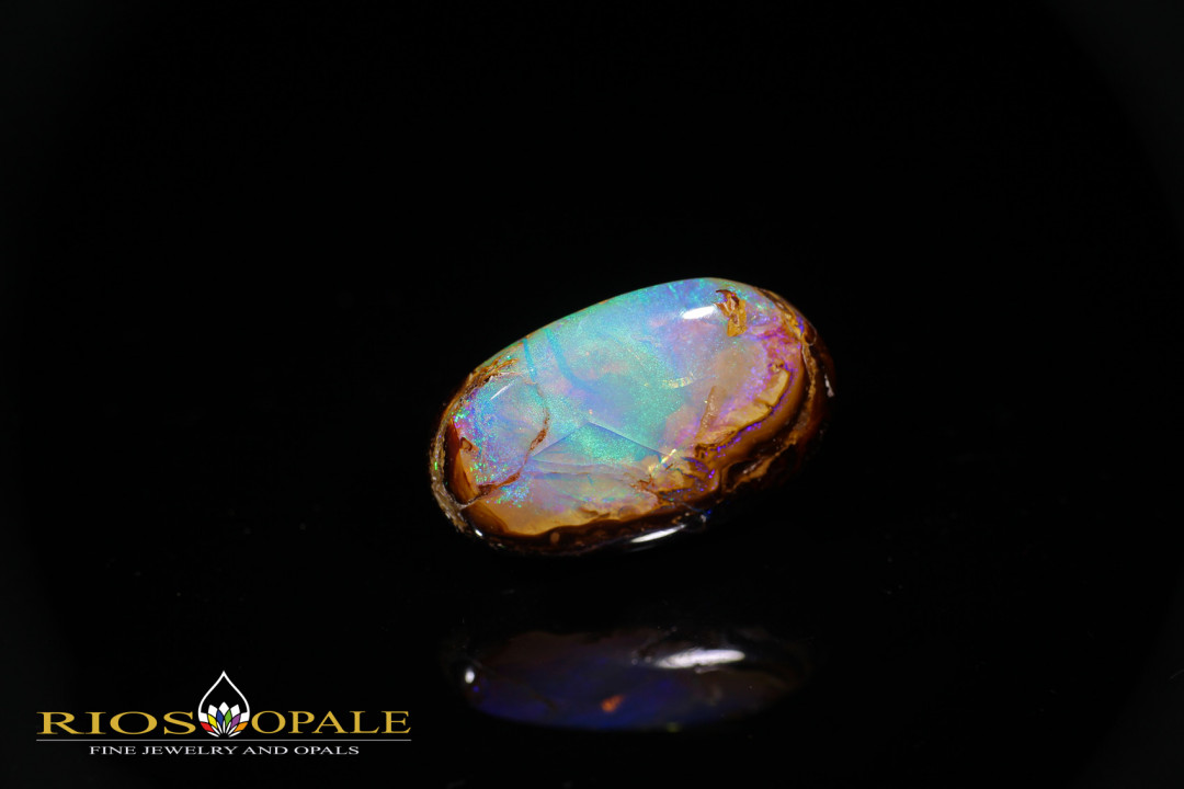 Seltenes pastellfärbiges Yowah Boulder Opal-Herz mit 20,40ct